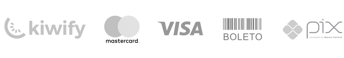 kiwify, mastercard, visa, boleto, pix